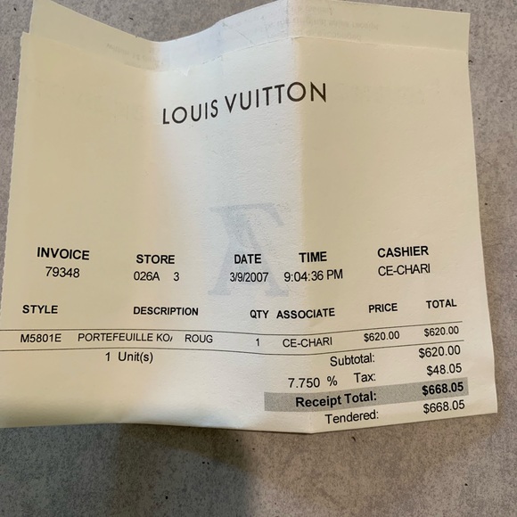 Authentic Louis Vuitton wallet red leather - Picture 10 of 10